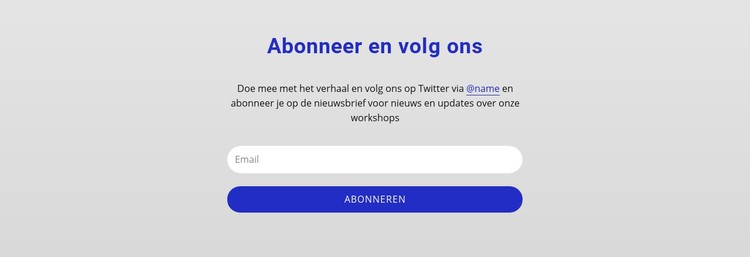 Schrijf je in en volg ons CSS-sjabloon