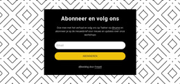 Responsieve HTML Voor Volg Ons Op Patroonachtergrond