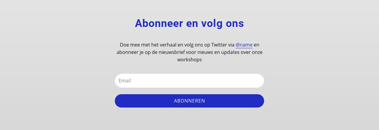 Schrijf je in en volg ons HTML-sjabloon