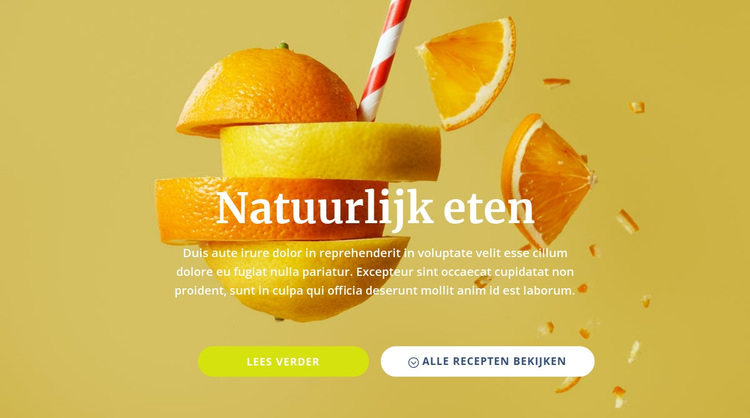 Natuurlijke sappen en eten WordPress-thema