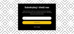 Śledź Nas Na Tle Wzoru Podstawowy Szablon HTML Z CSS