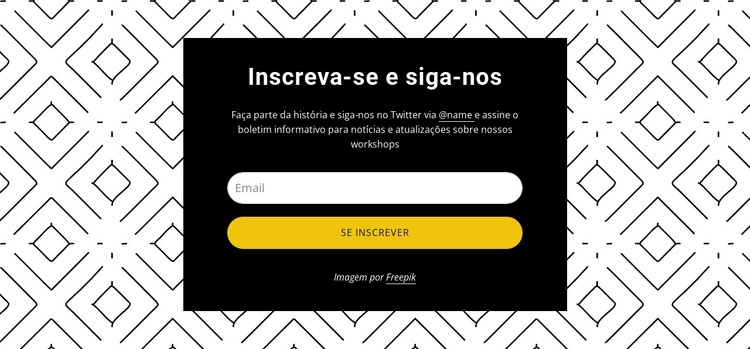 Siga-nos no fundo padrão Construtor de sites HTML