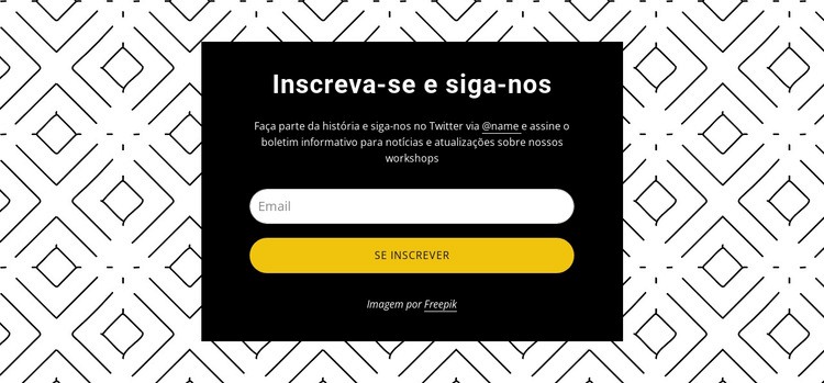 Siga-nos no fundo padrão Modelos de construtor de sites