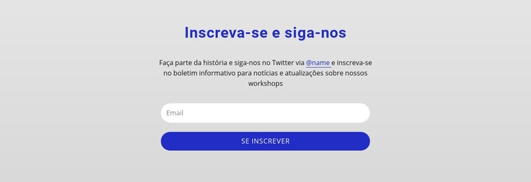 Inscreva-se e siga-nos Template CSS