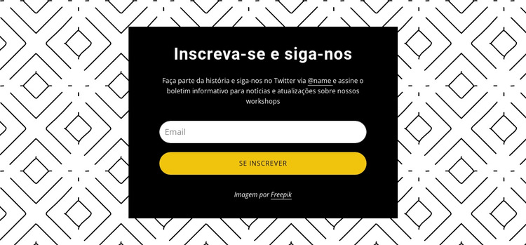 Siga-nos no fundo padrão Modelo de site