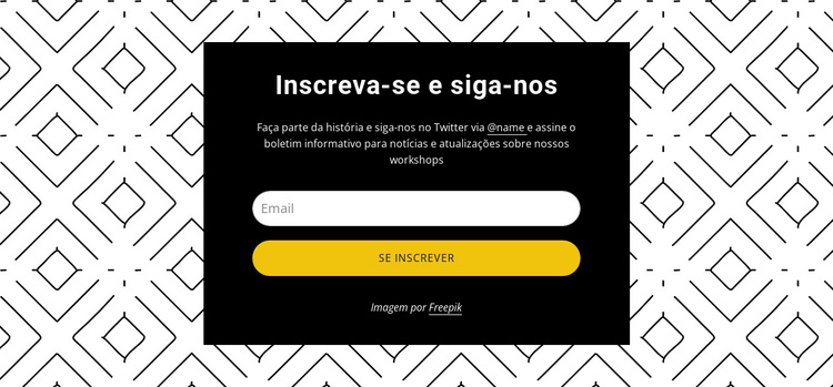 Siga-nos no fundo padrão Tema WordPress