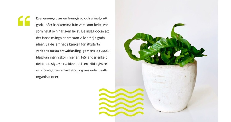 Hem växter vård HTML-mall