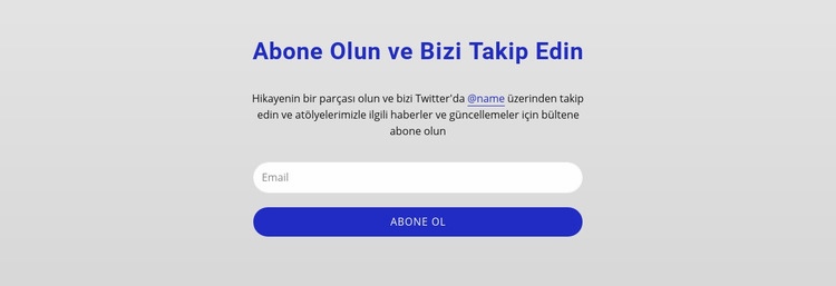 Abone olun ve bizi takip edin Html Web Sitesi Oluşturucu