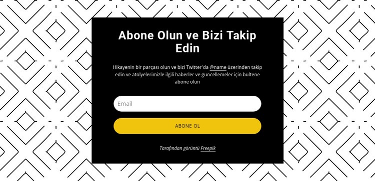 Desen arka planında bizi takip edin Html Web Sitesi Oluşturucu