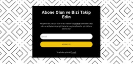 Desen Arka Planında Bizi Takip Edin - Özelleştirilebilir Şablon