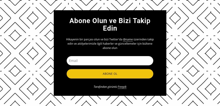 Desen arka planında bizi takip edin Şablon