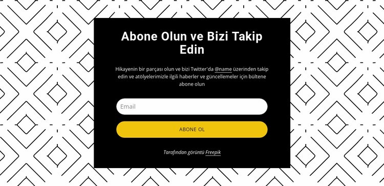 Desen arka planında bizi takip edin Bir Sayfa Şablonu