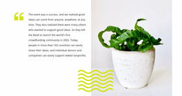 Free Website Mockup For Home Plants Care
