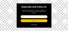 Website Inspiration For Follow Us On Pattern Background