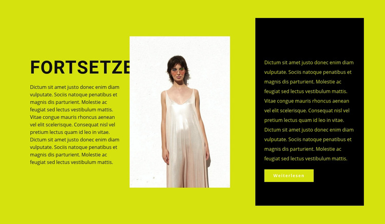 Angehende Modedesigner Website-Vorlage