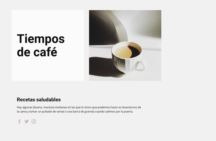 Bebidas de café Plantilla HTML