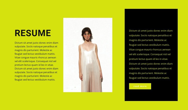 Aspiring clothing designer Homepage Design