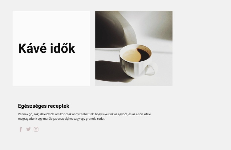 Kávéitalok HTML Sablon