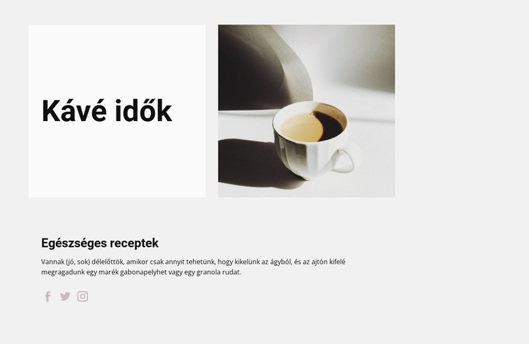Kávéitalok WordPress Téma