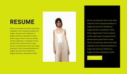 Aspiring Clothing Designer One Page Template