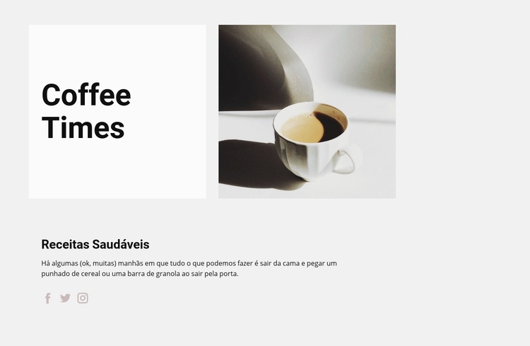 Bebidas de café Modelo HTML5