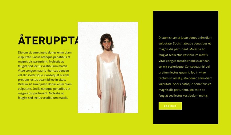 Blivande kläddesigner CSS -mall