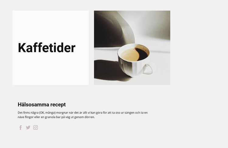 Kaffedrycker HTML-mall