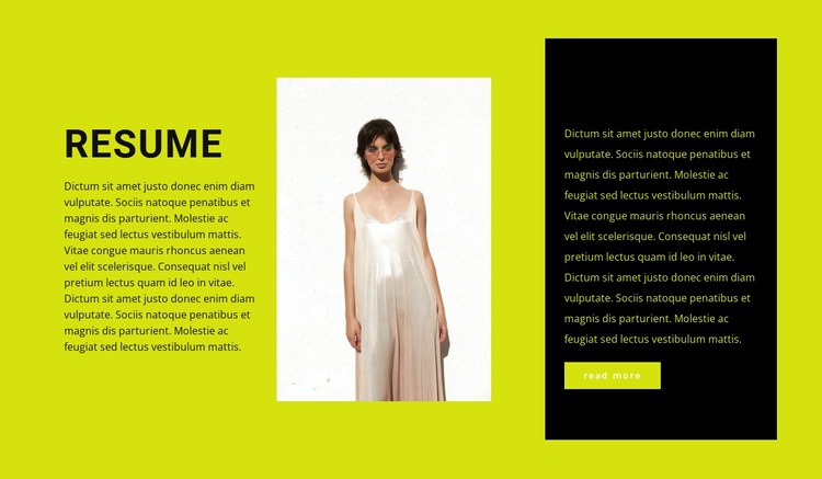 Aspiring clothing designer Web Page Design