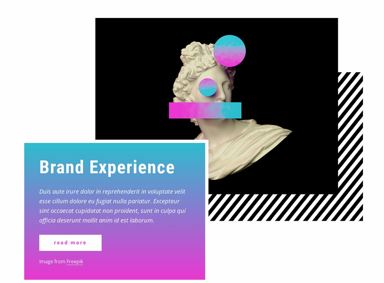 Brand experience Website Mockup