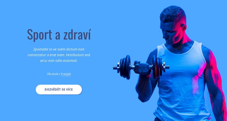 Sport a zdraví Webový design