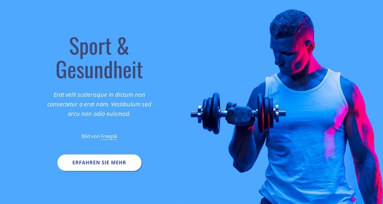 Sport und Gesundheit HTML5-Vorlage