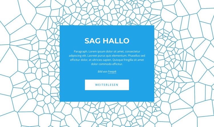 Sag Hallo Website-Modell