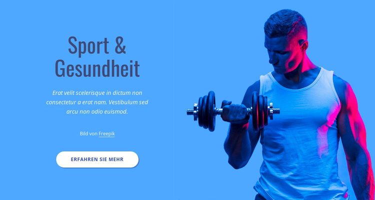 Sport und Gesundheit Website-Vorlage