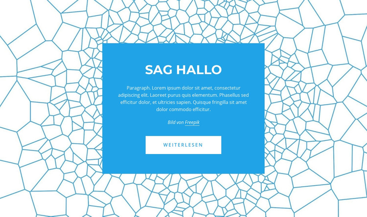 Sag Hallo Website-Vorlage