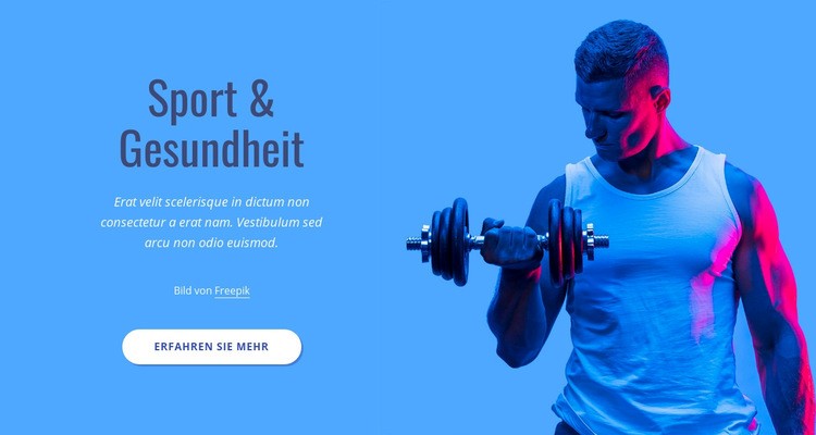 Sport und Gesundheit Landing Page