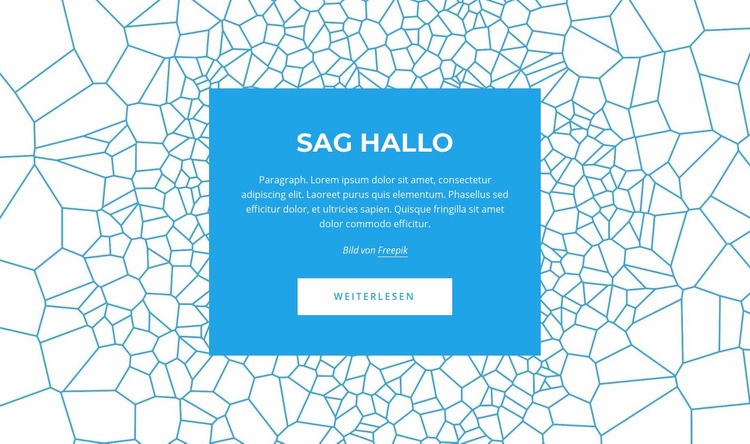 Sag Hallo Landing Page