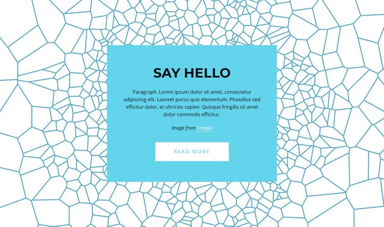 Say hello Elementor Template Alternative