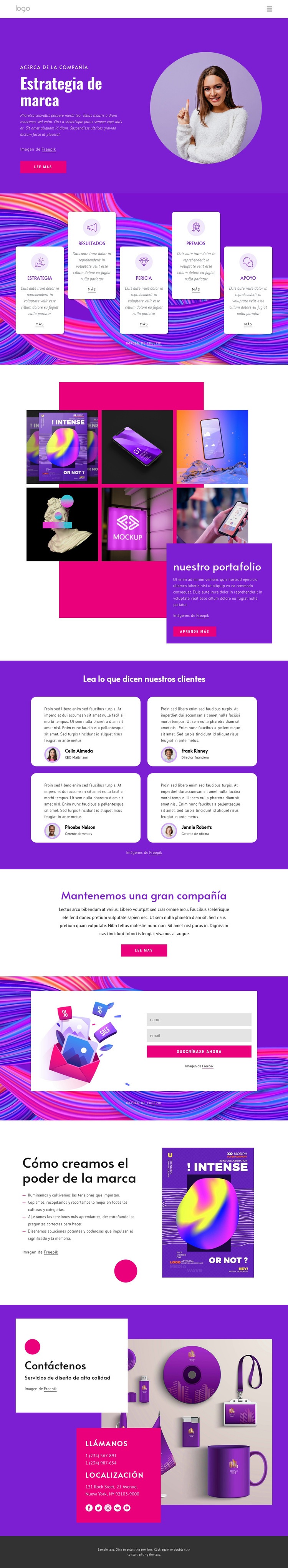 Agencia de estrategia de marca Creador de sitios web HTML