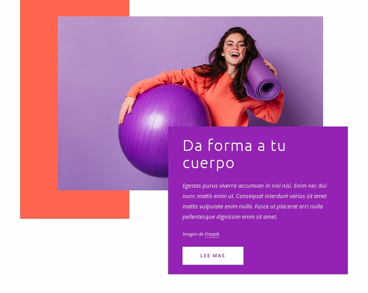 Da forma a tu cuerpo Plantillas de creación de sitios web