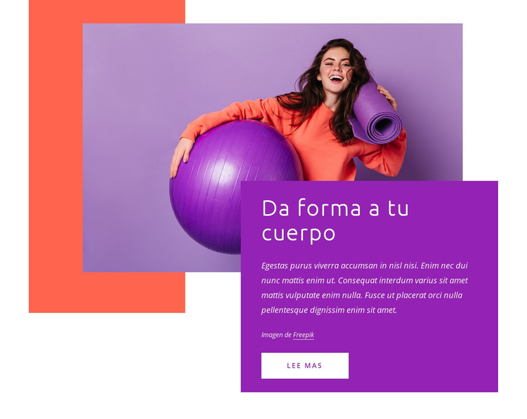 Da forma a tu cuerpo Tema de WordPress