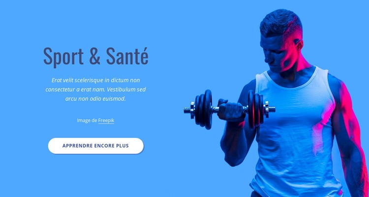 Sport et santé Conception de site Web