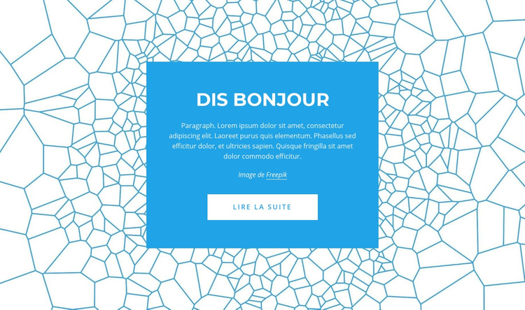 Dis bonjour Thème WordPress