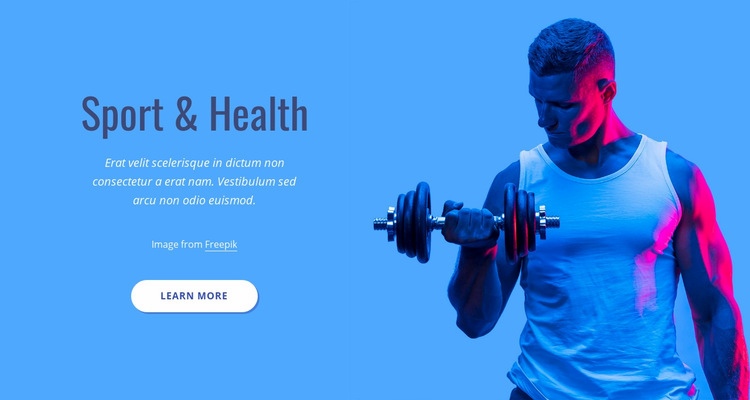 Sport and health Homepage Design