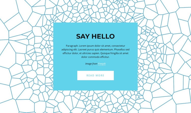 Say hello Homepage Design