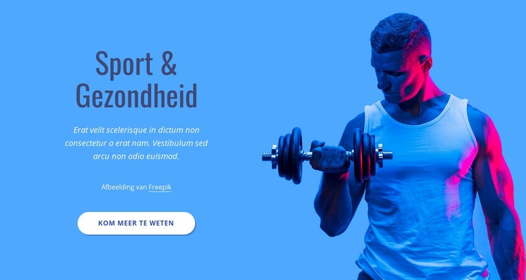 Sport en gezondheid Website ontwerp