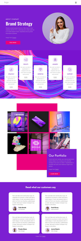Brand Strategy Agency - Single Page Website Template