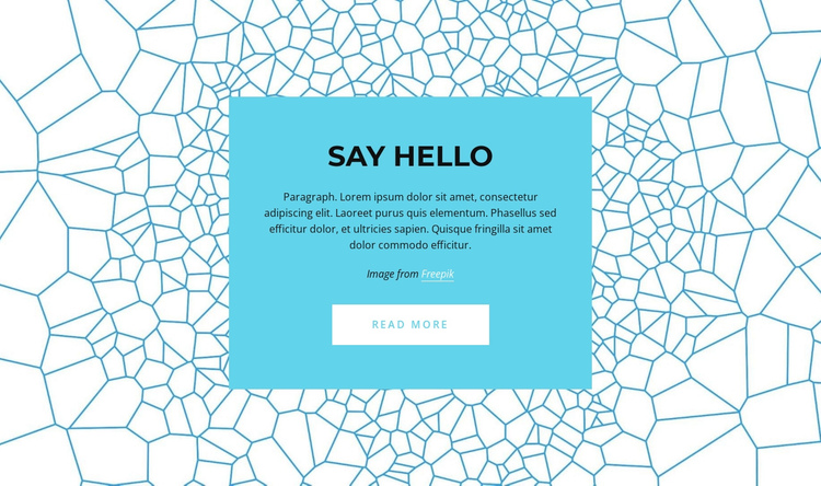 Say hello One Page Template