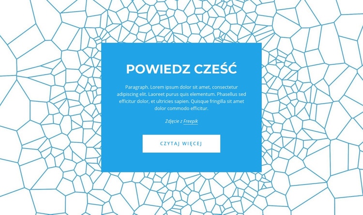 Powiedz cześć Szablon jednej strony