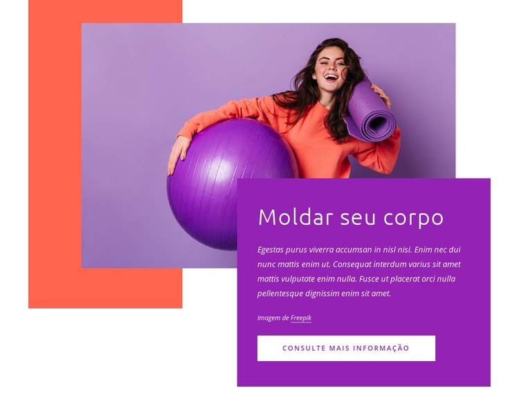 Moldar seu corpo Modelos de construtor de sites