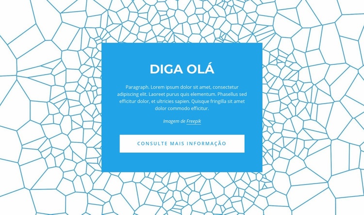 Diga olá Design do site